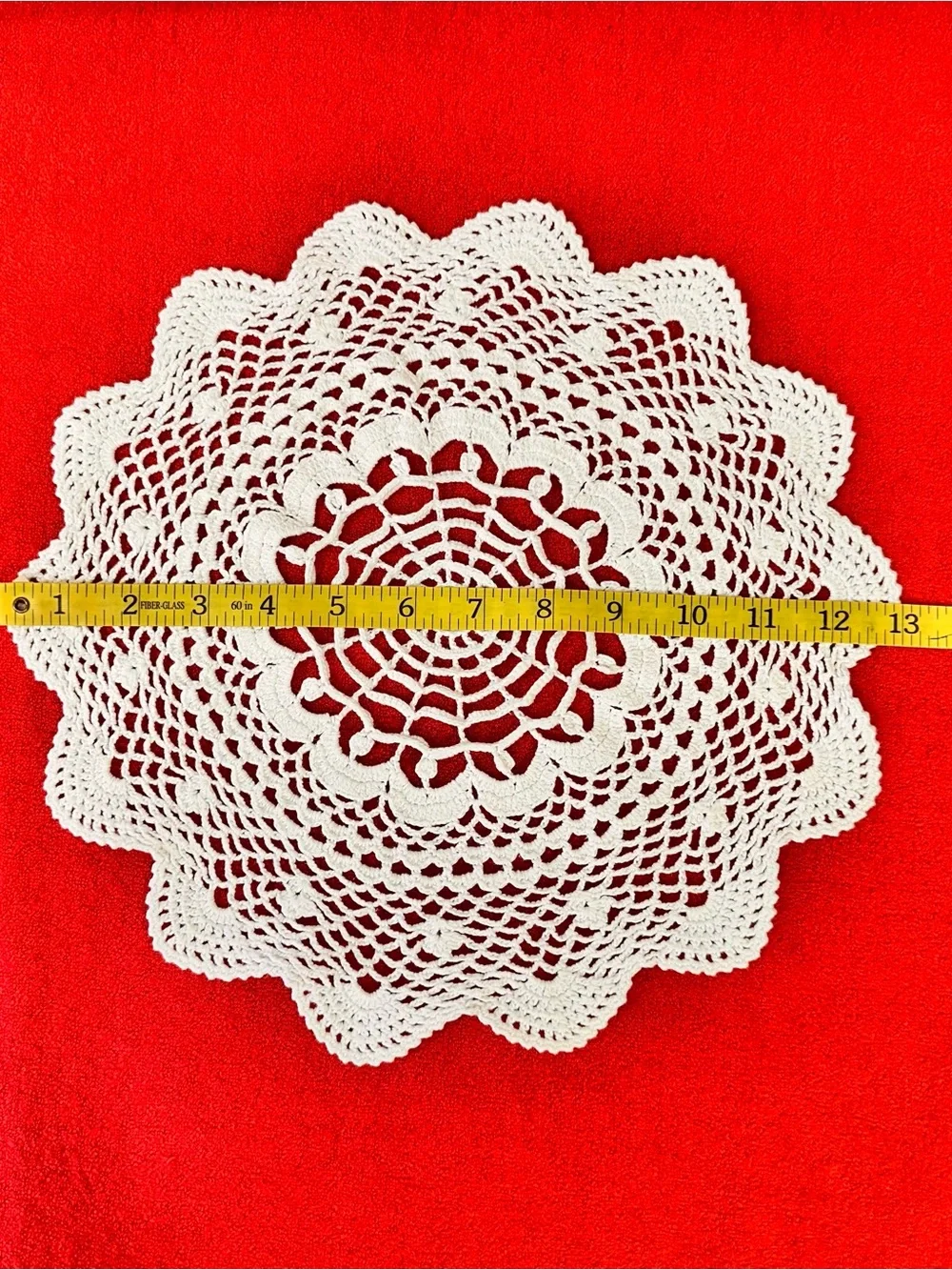 Handmade White Crochet Doily Set - Classic Home Dining Accent